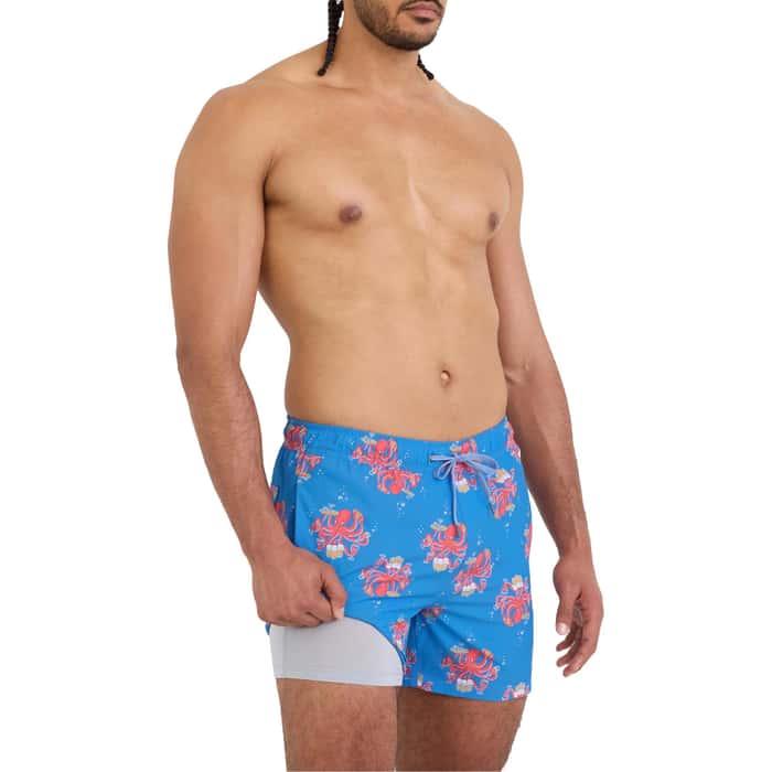 SAXX Swim Oh Buoy 2N1 Volley 5" Octopus Bartender-Blue