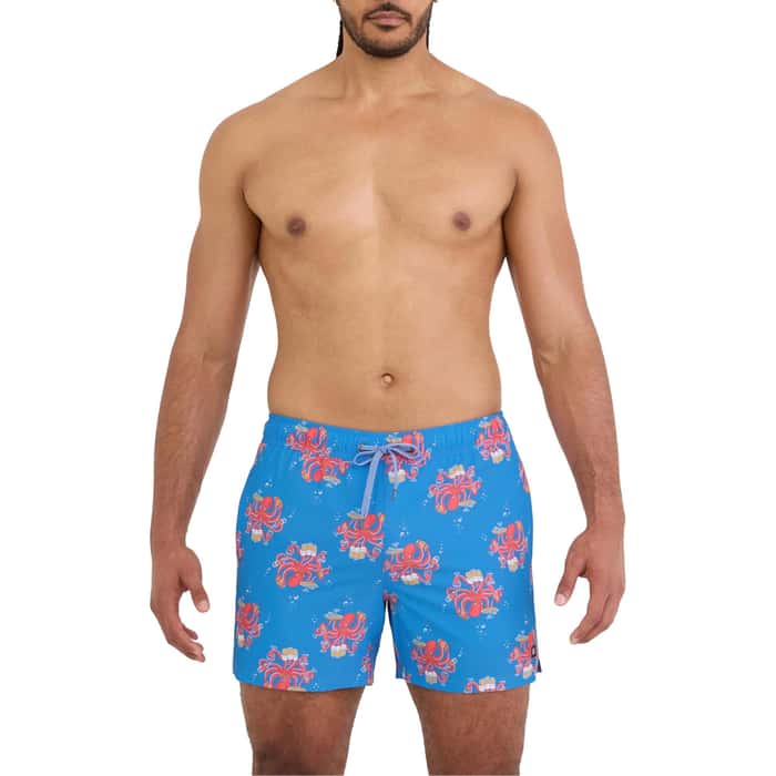 SAXX Swim Oh Buoy 2N1 Volley 5" Octopus Bartender-Blue