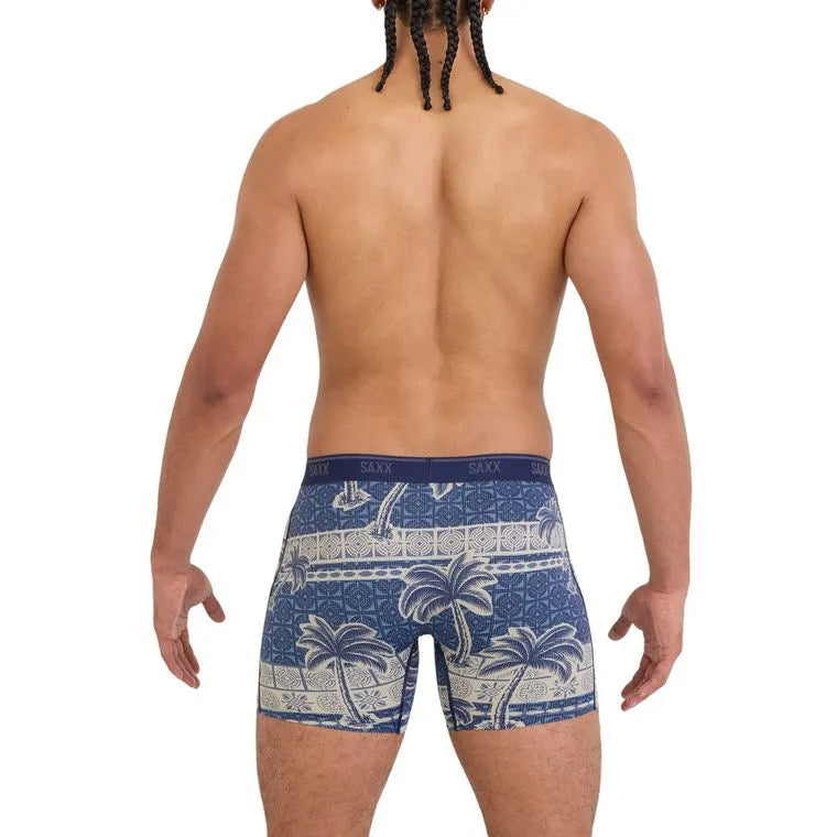 SAXX Underwear Quest Quick-Dry Mesh Boxer Brief Palm Geo-Stone