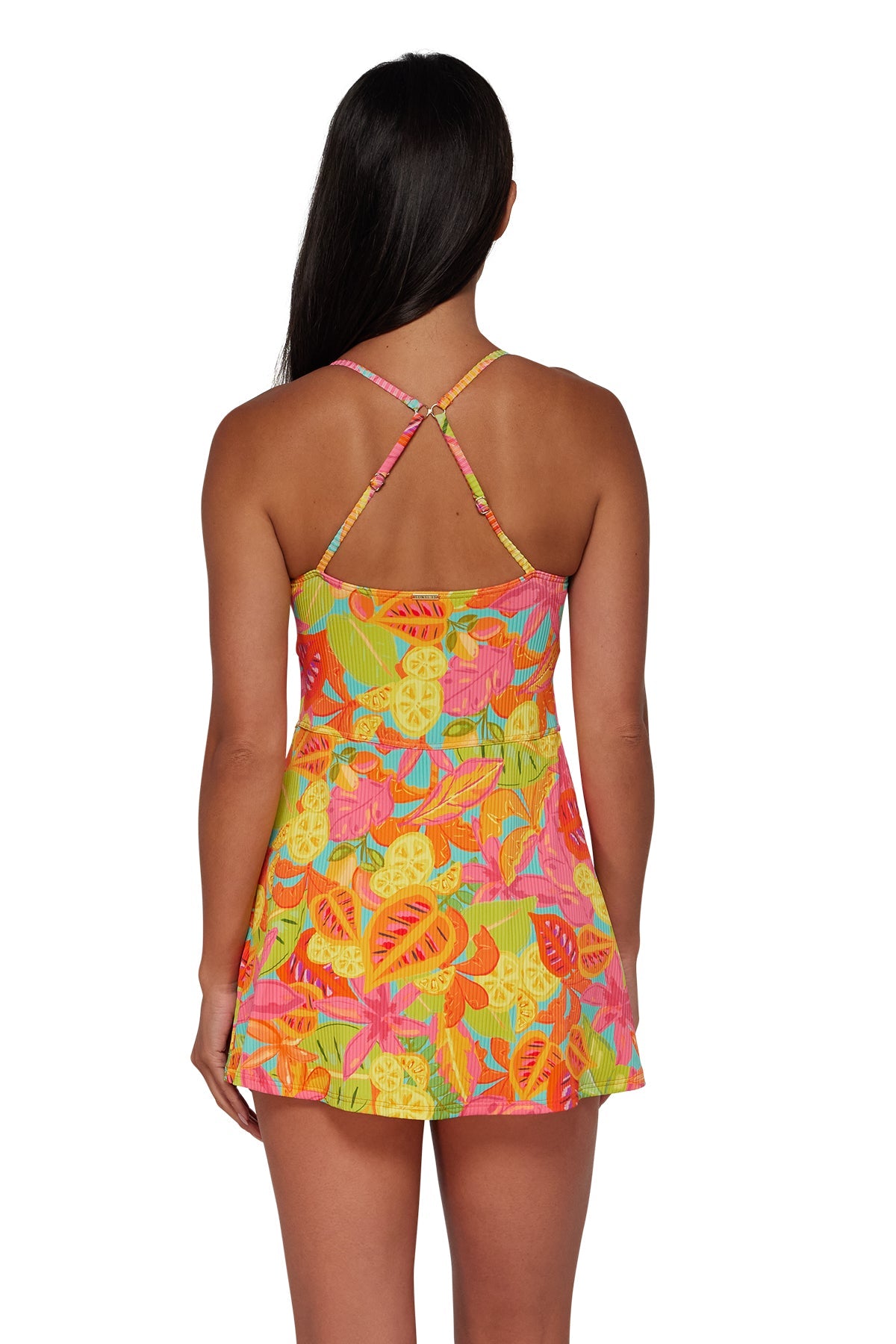 Sunsets Citrus Grove Sandbar Rib Naomi Swim Dress