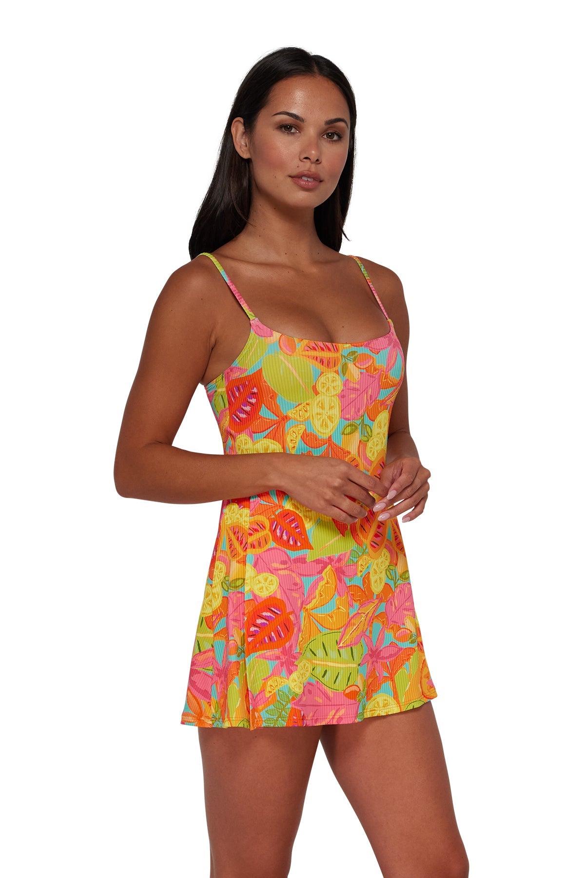 Sunsets Citrus Grove Sandbar Rib Naomi Swim Dress