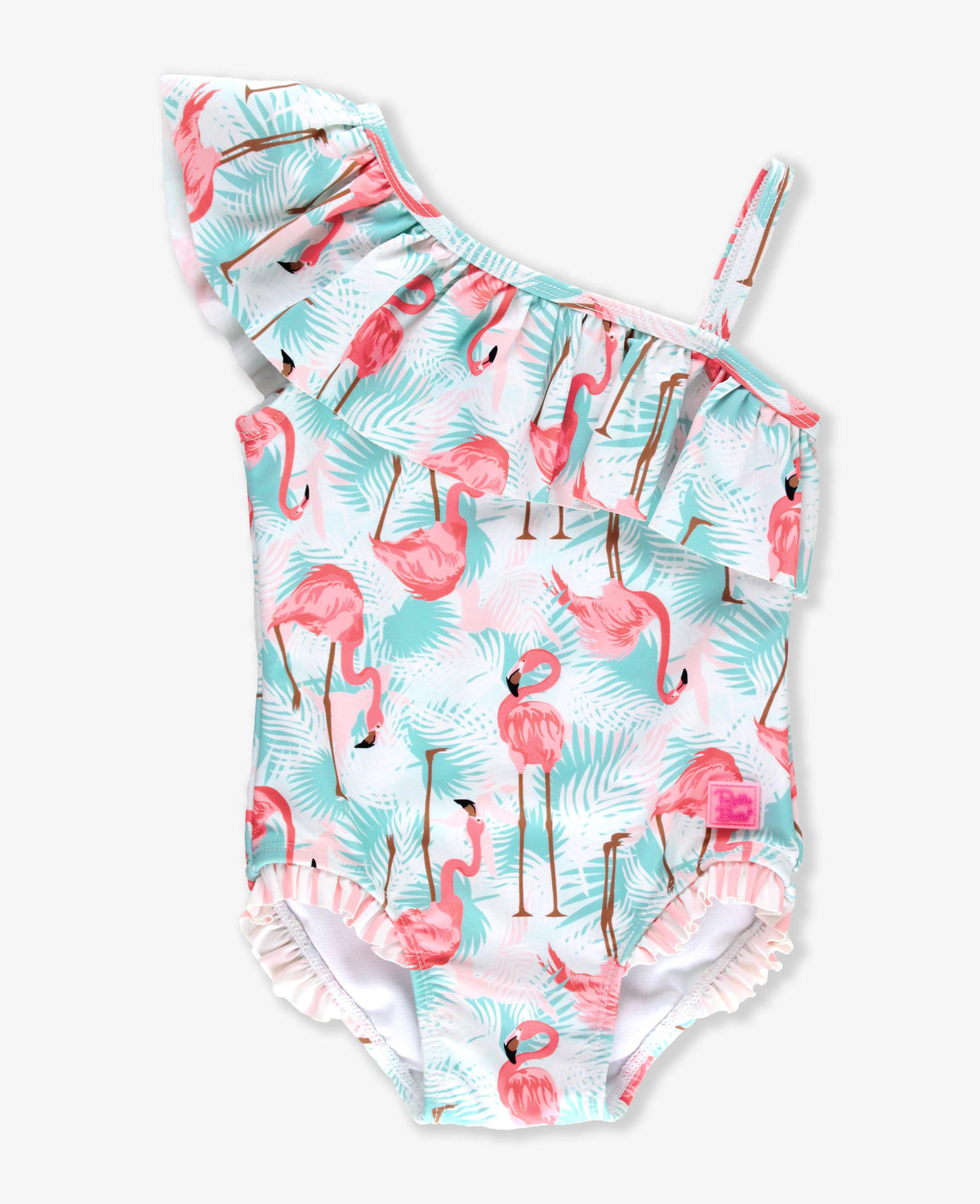 Ruffle Butts Flamingo One Shoulder One Piece