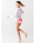 Ruffle Butts Flamingo Long Sleeve Zipper Rash Guard 2-Piece Swimsuit