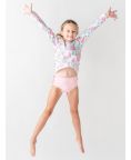 Ruffle Butts Flamingo Long Sleeve Zipper Rash Guard 2-Piece Swimsuit