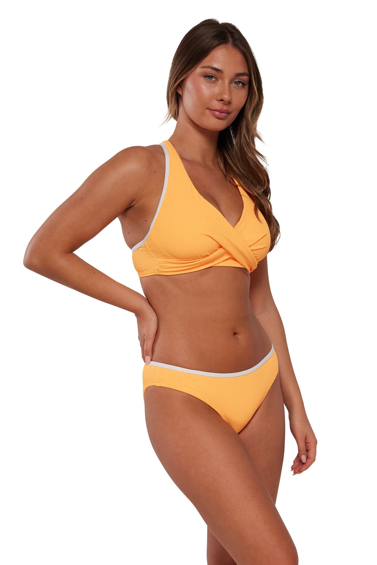 Pacifica Papaya Penny Hipster Bottom with Trim