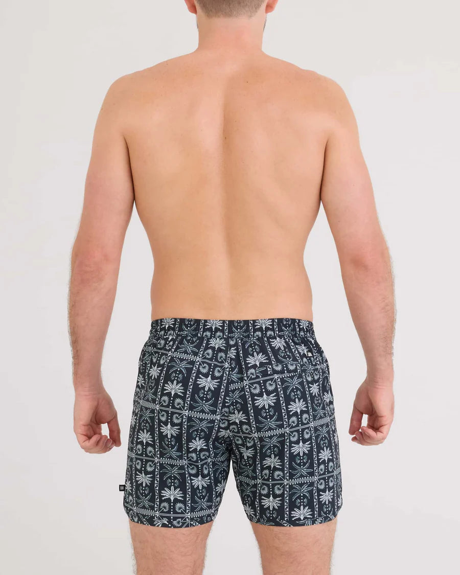 SAXX Harbormaster 2N1 Trunks 5" Tropic Royale-Black
