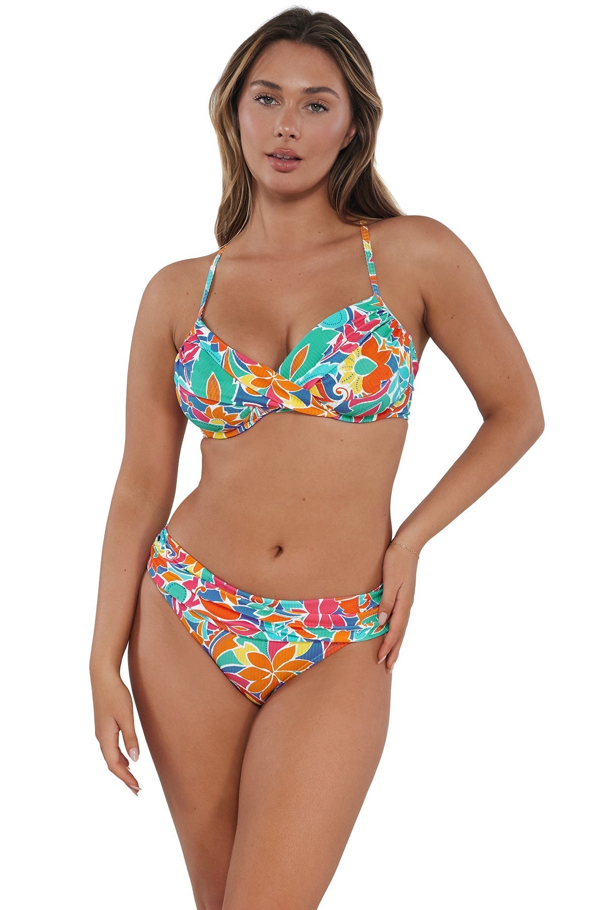 SALE Sunsets Festive Floral Sandbar Rib Unforgettable Bottom