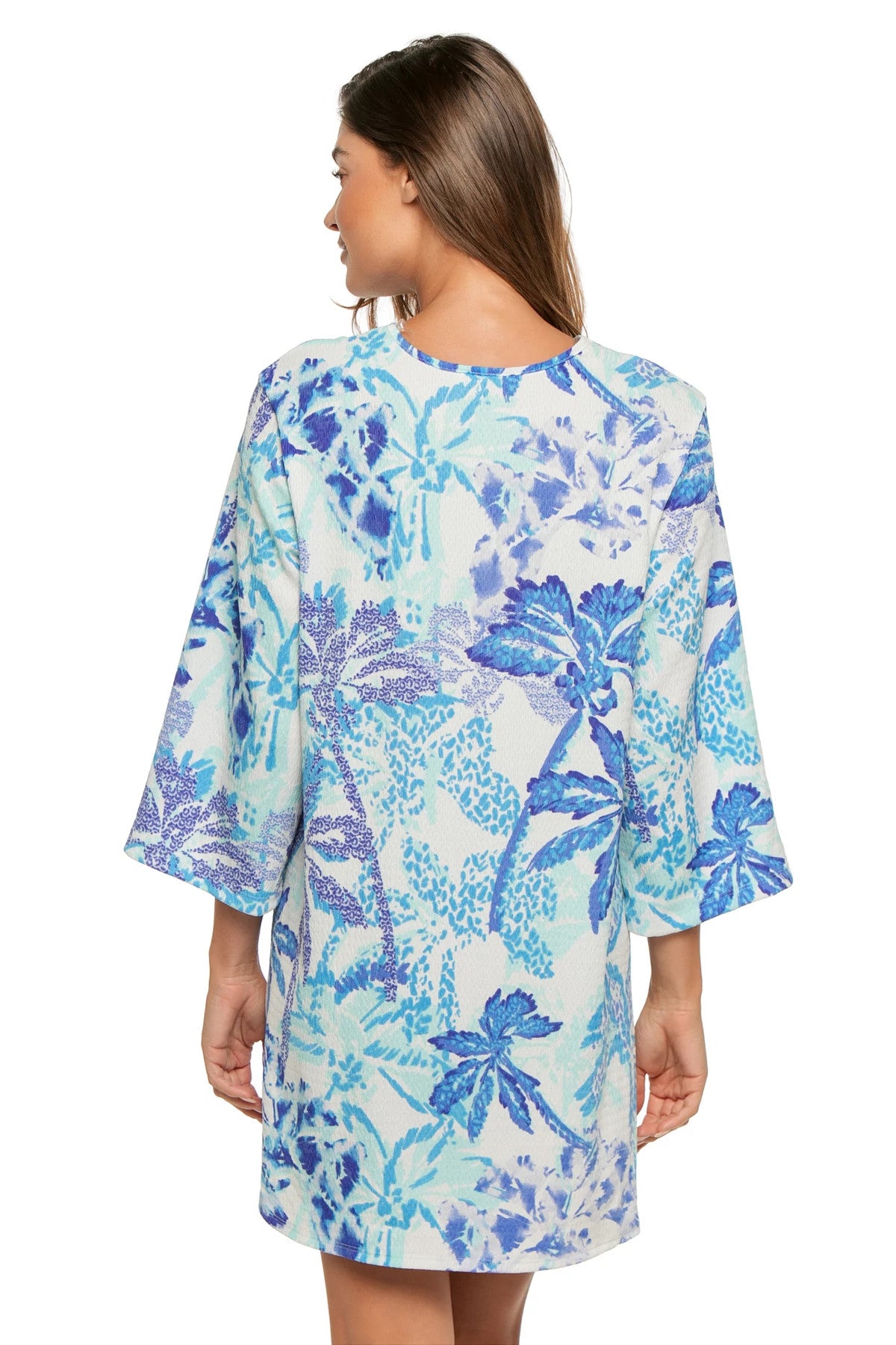 J. Valdi Canopy Lace Neck Tunic Cover Up