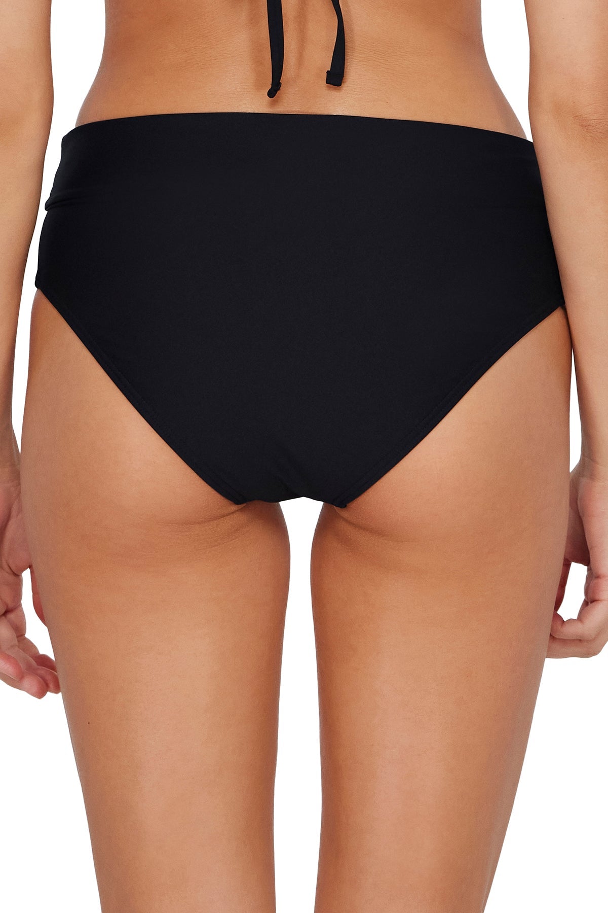 Sunsets Black Capri High Waist Bottom