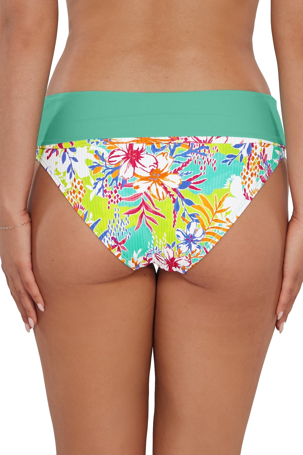 Sunsets Botanical Bliss Sandbar Rib Capri High Waist Bottom
