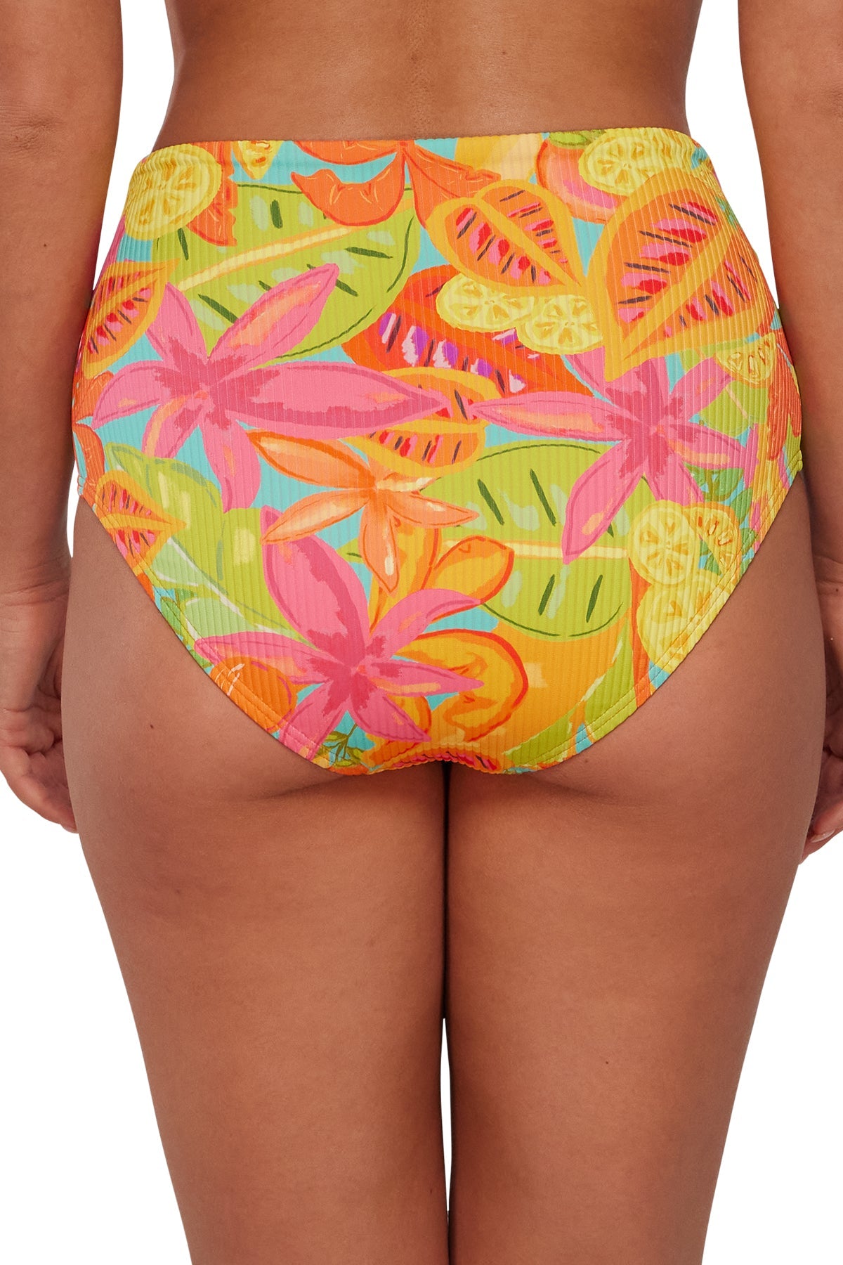 Sunsets Citrus Grove Sandbar Rib Capri High Waist Bottom