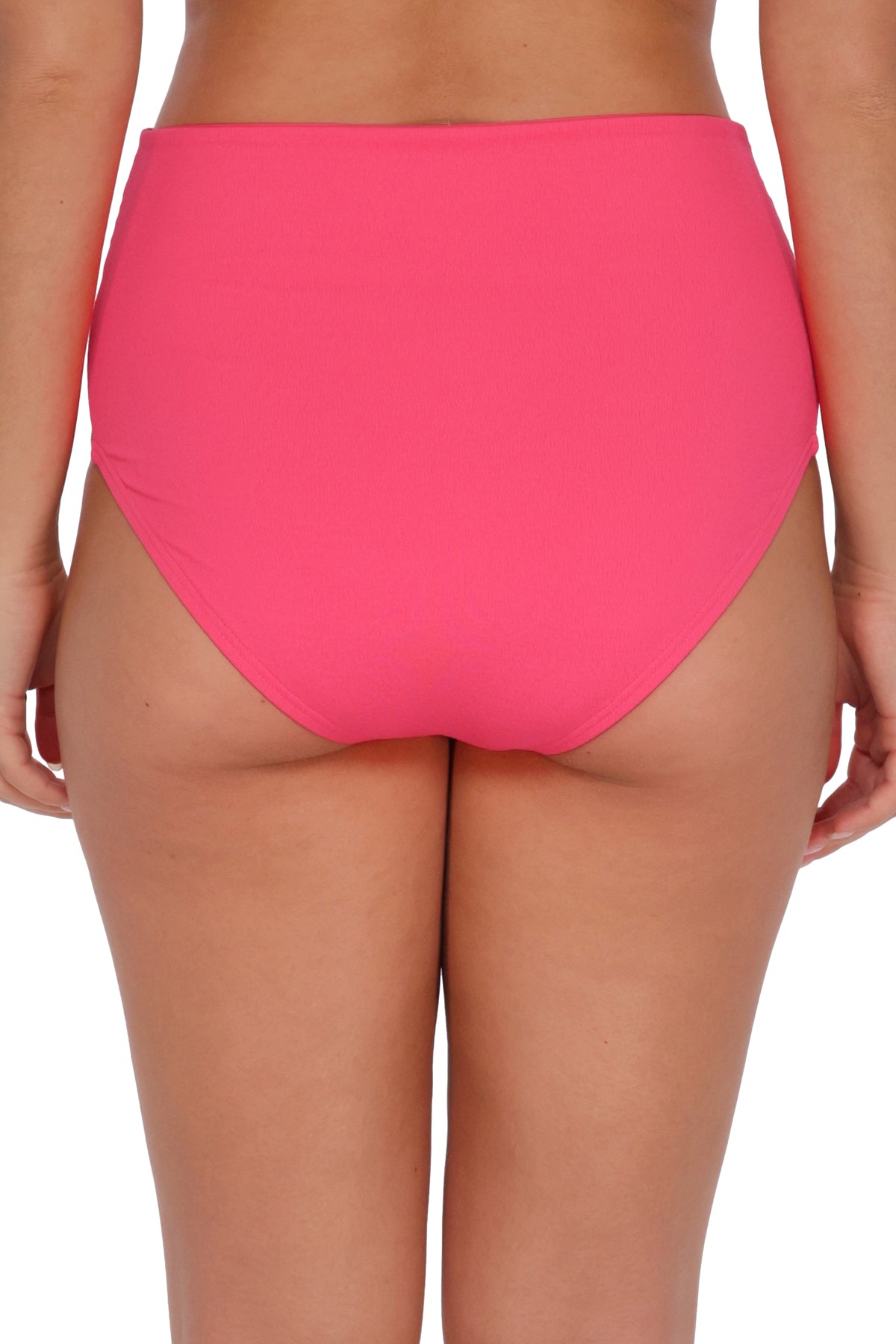 Sunsets Posy Pink Crepe Capri High Waist Bottom