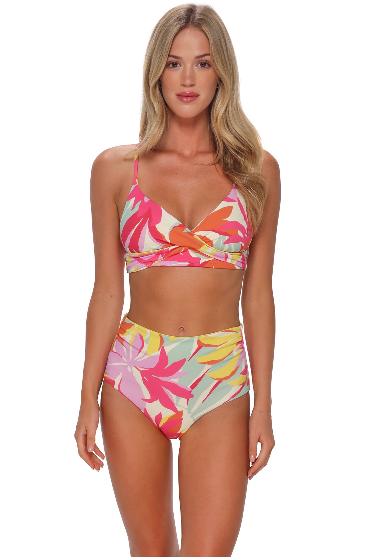 Sunsets Tropicolor Crepe Capri High Waist Bottom