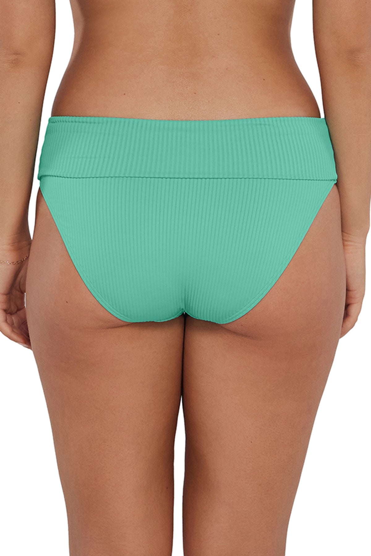 Sunsets Aqua Mist Sandbar Rib Hannah High Waist Bottom