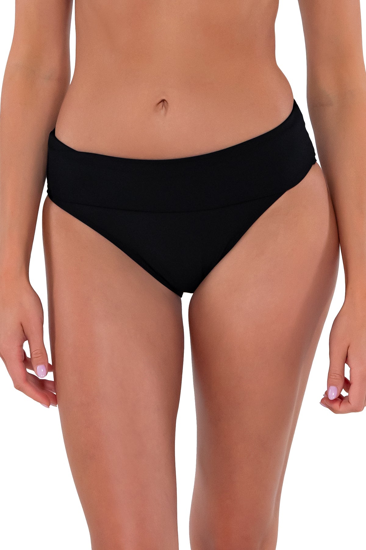 Sunsets Black Hannah High Waist Bottom