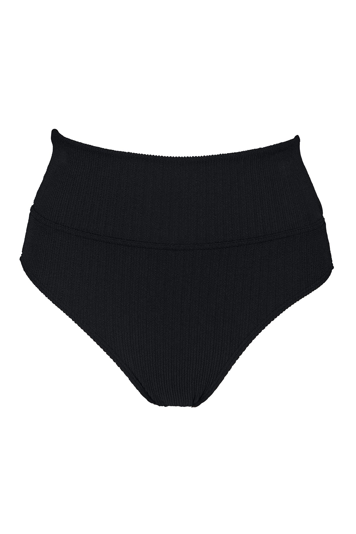 Pacifica Black Rib Hannah High Waist Bottom