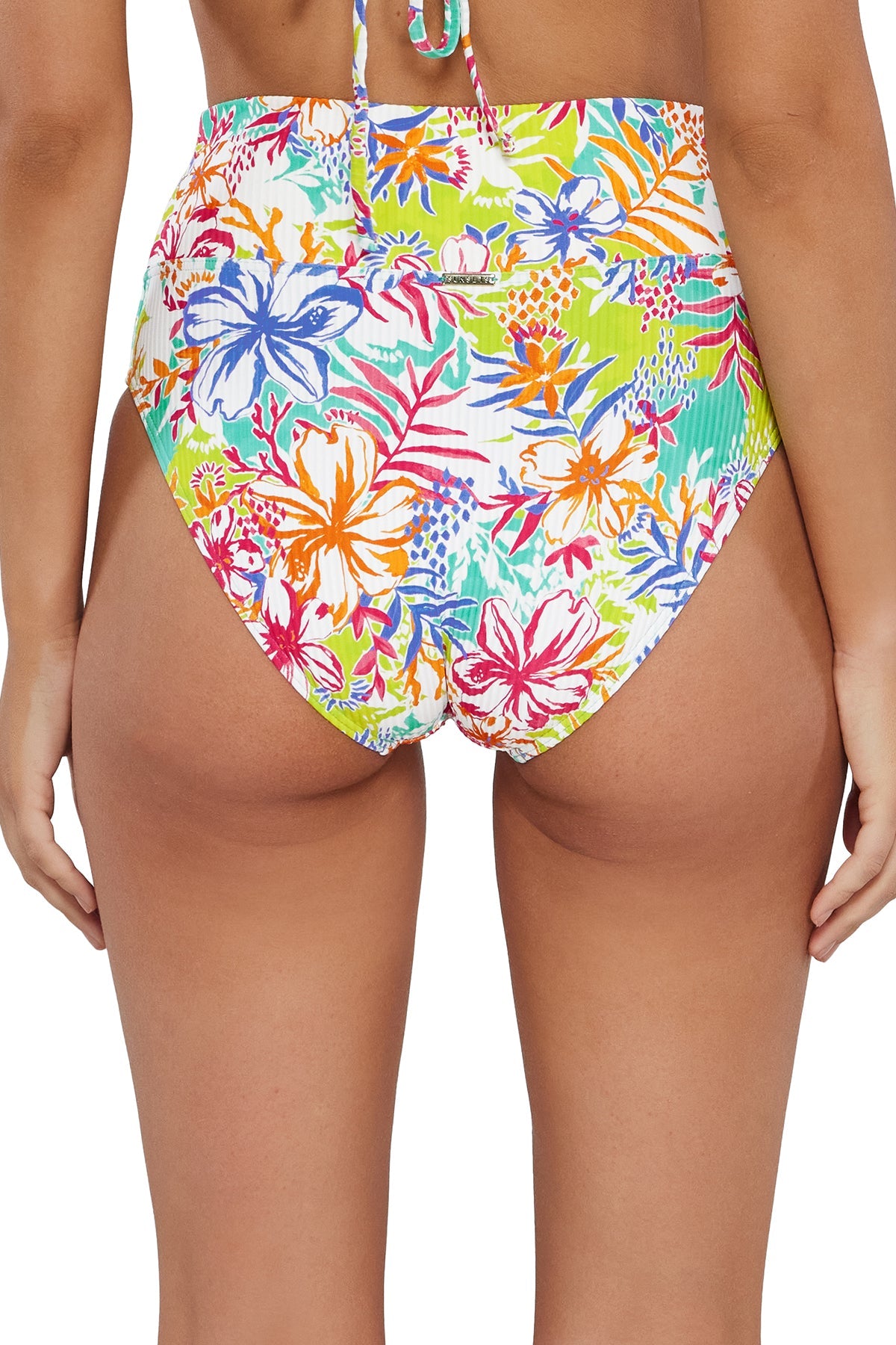 Sunsets Botanical Bliss Sandbar Rib Hannah High Waist Bottom