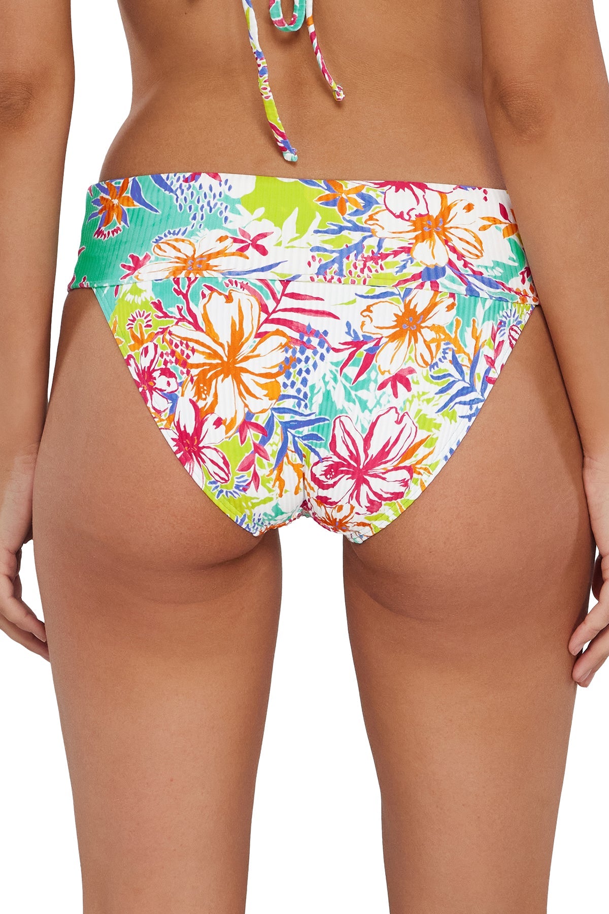 Sunsets Botanical Bliss Sandbar Rib Hannah High Waist Bottom