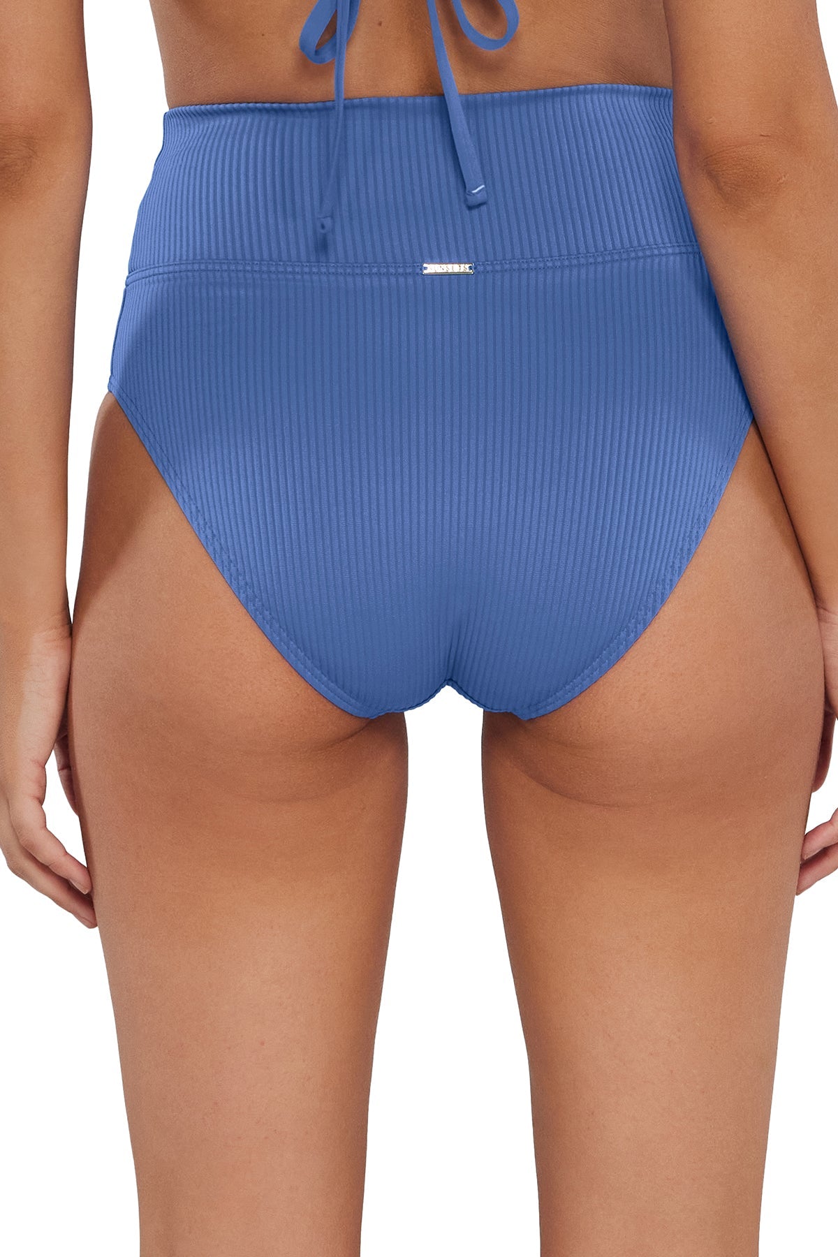 Sunsets Harbor Blue Sandbar Rib Hannah High Waist Bottom