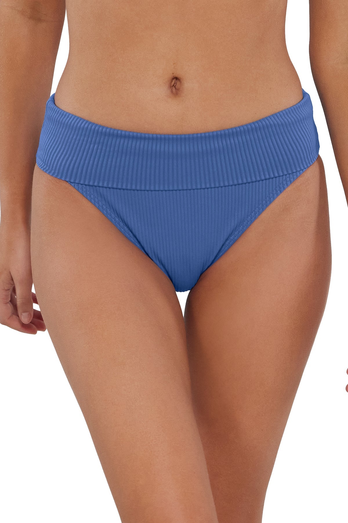 Sunsets Harbor Blue Sandbar Rib Hannah High Waist Bottom