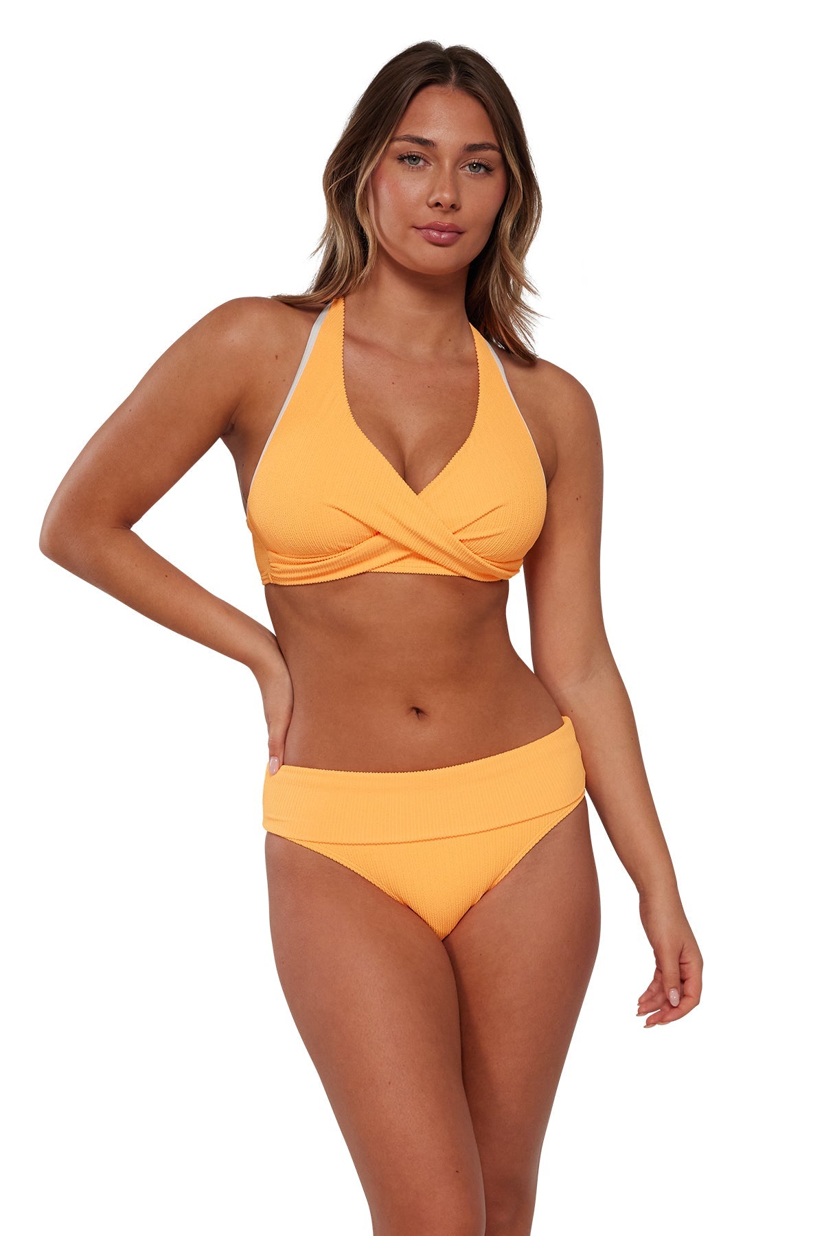 Pacifica Papaya Hannah High Waist Bottom