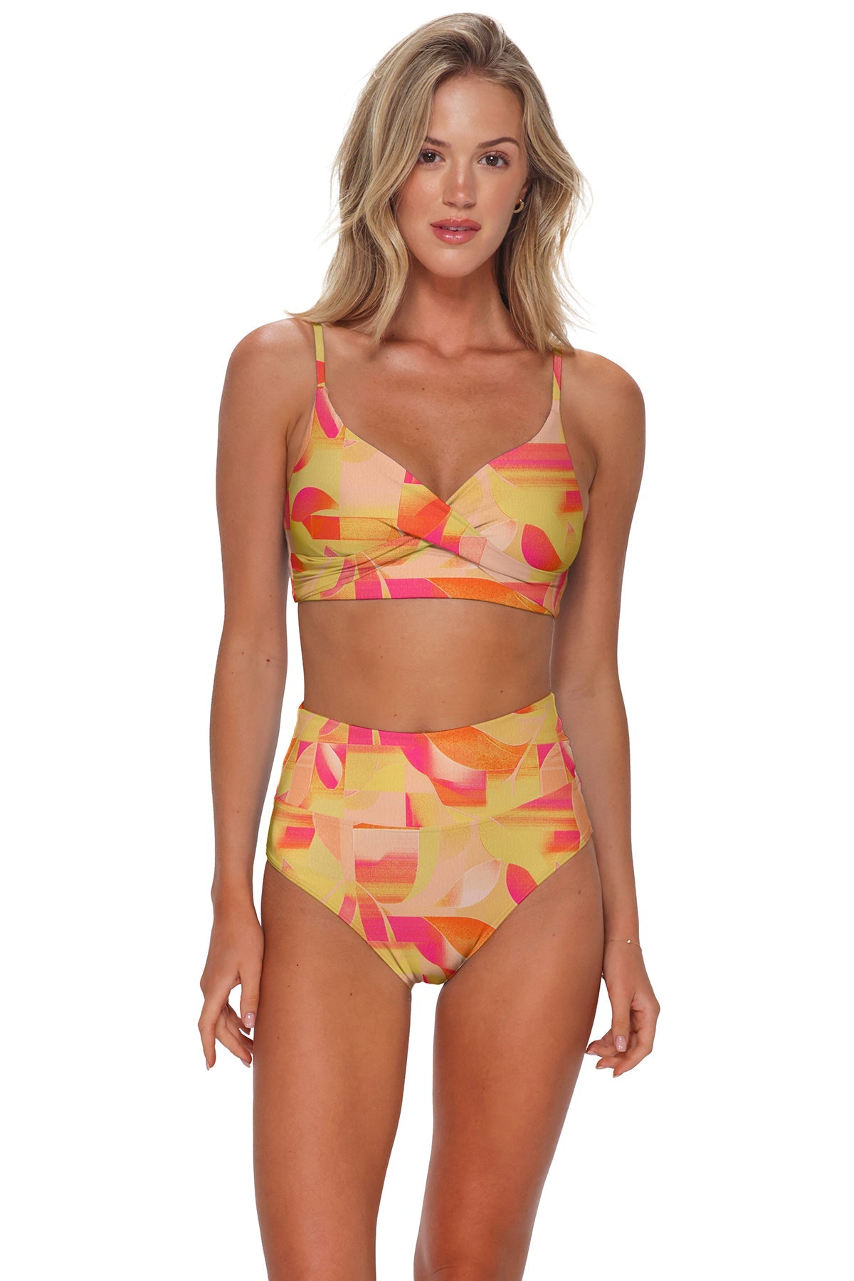 Sunsets Dreamsicle Crepe Hannah High Waist Bottom