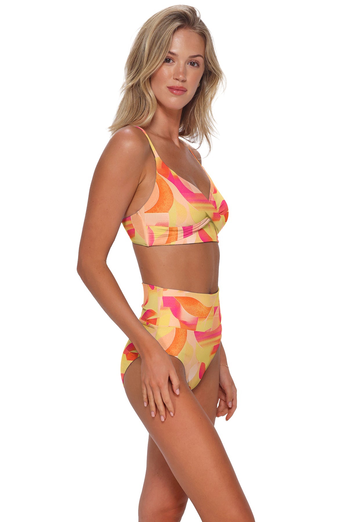 Sunsets Dreamsicle Crepe Hannah High Waist Bottom