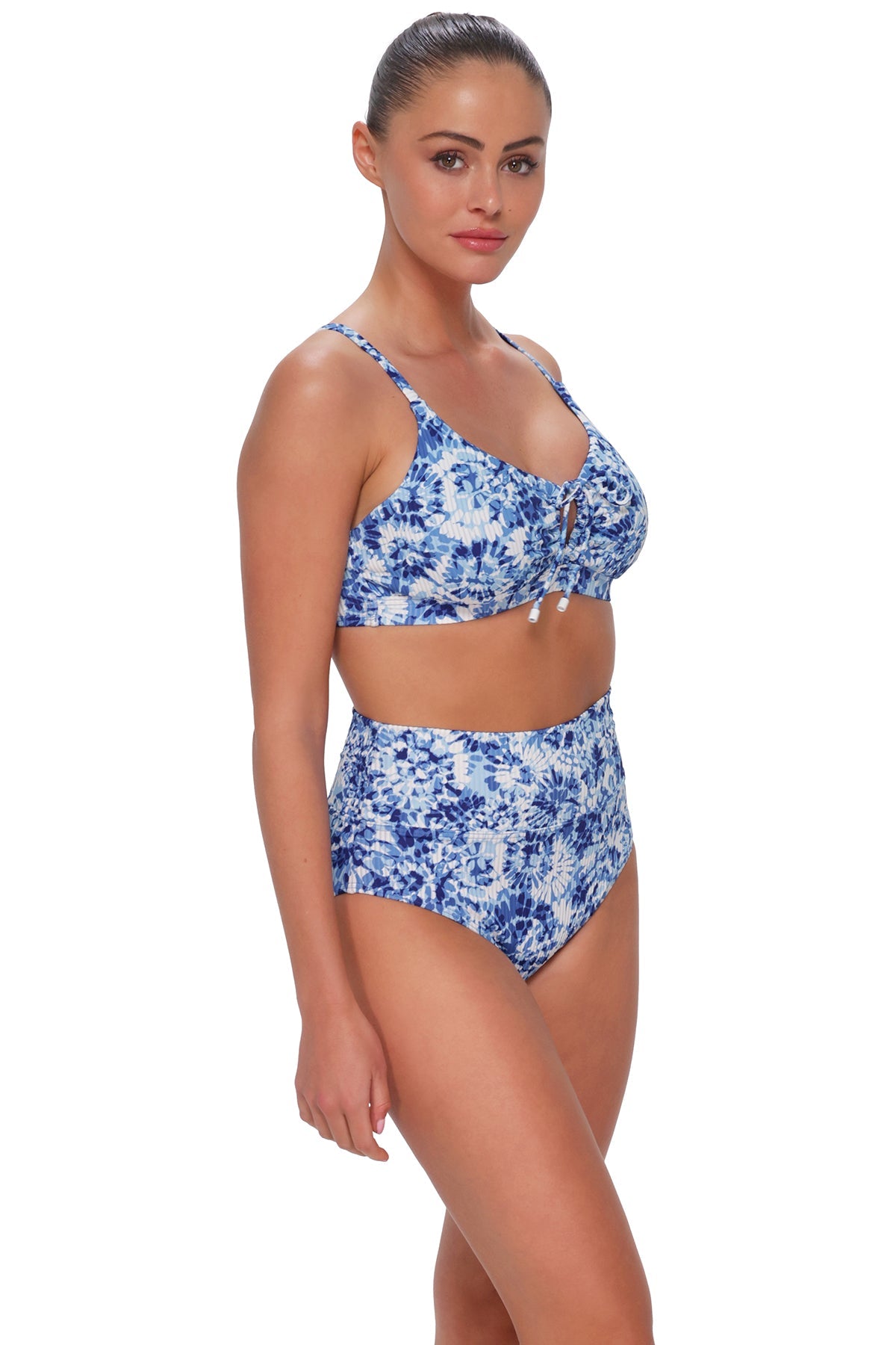 Sunsets Island Ink Rib Hannah High Waist Bottom