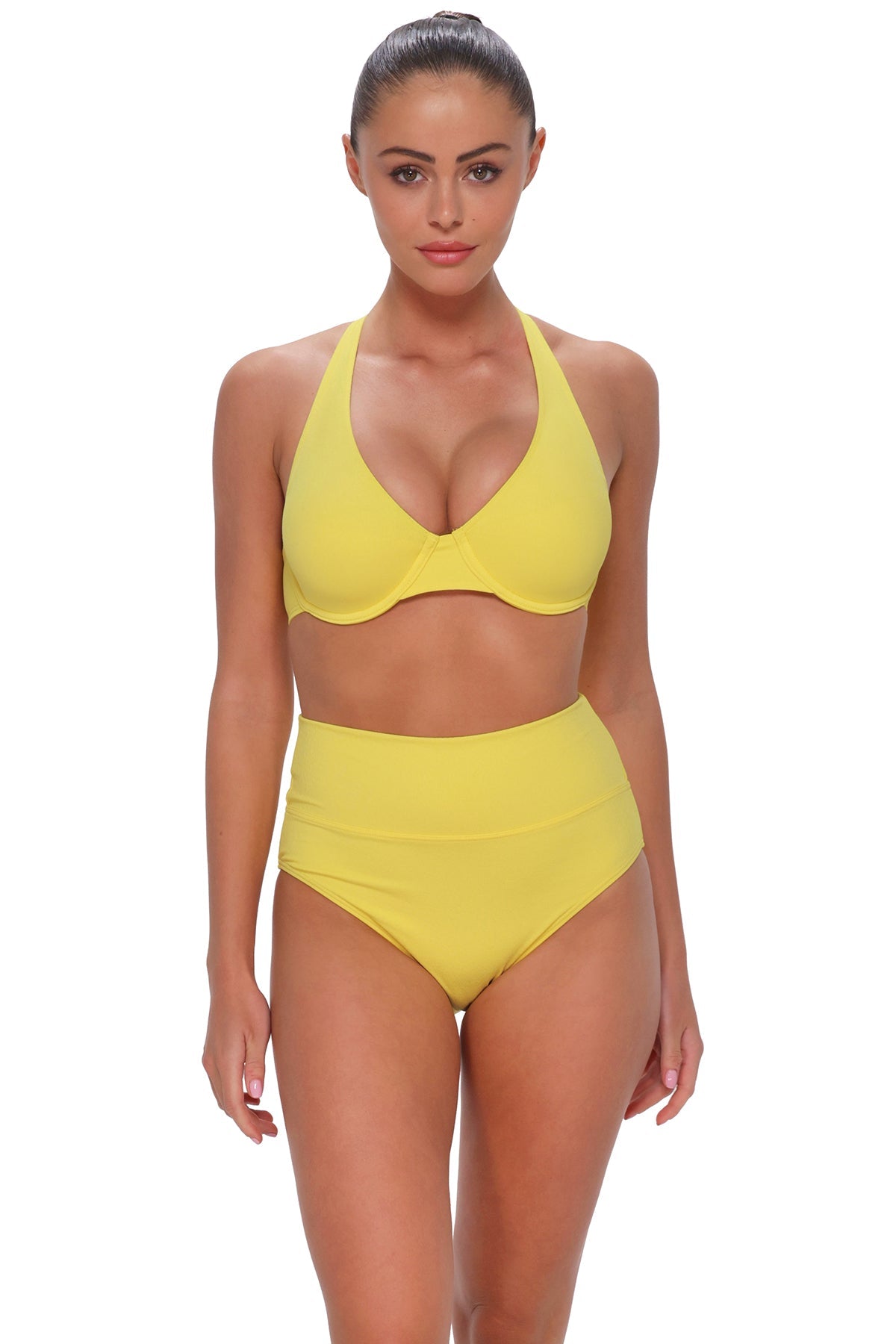 Sunsets Pineapple Crepe Hannah High Waist Bottom