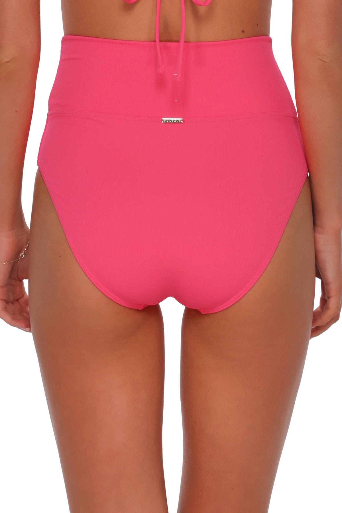 Sunsets Posy Pink Crepe Hannah High Waist Bottom