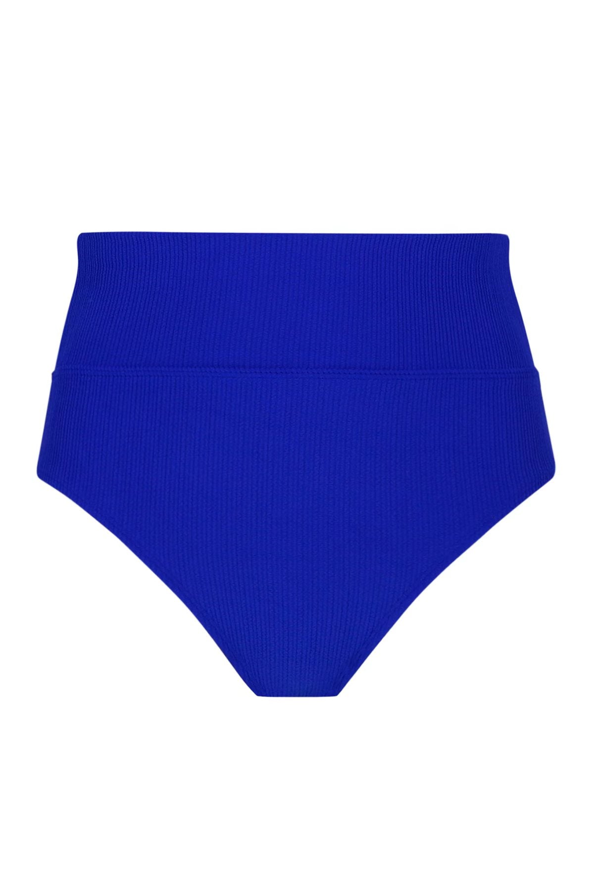 Pacifica Vivid Blue Rib Hannah High Waist Bottom