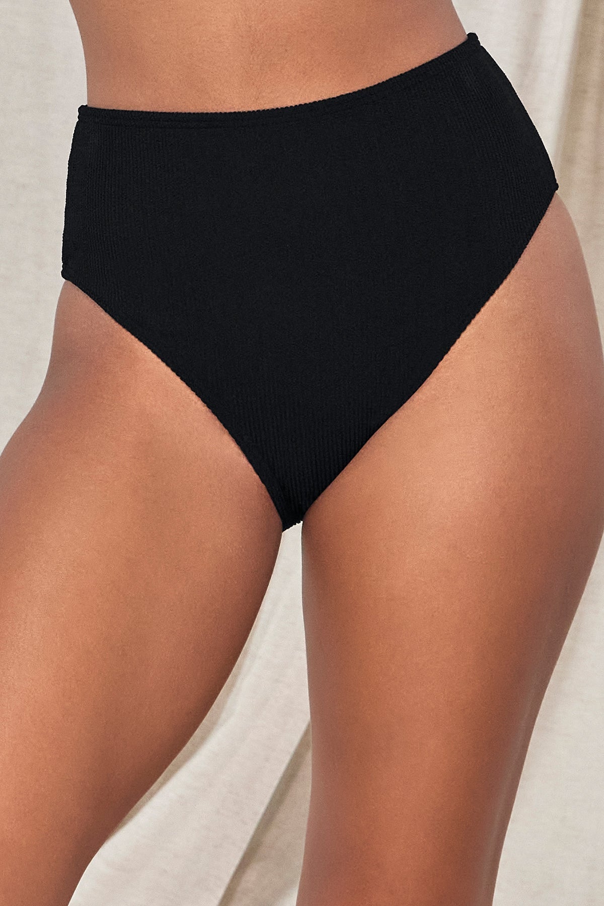 Pacifica Black Rib Astrid High Waist Bottom