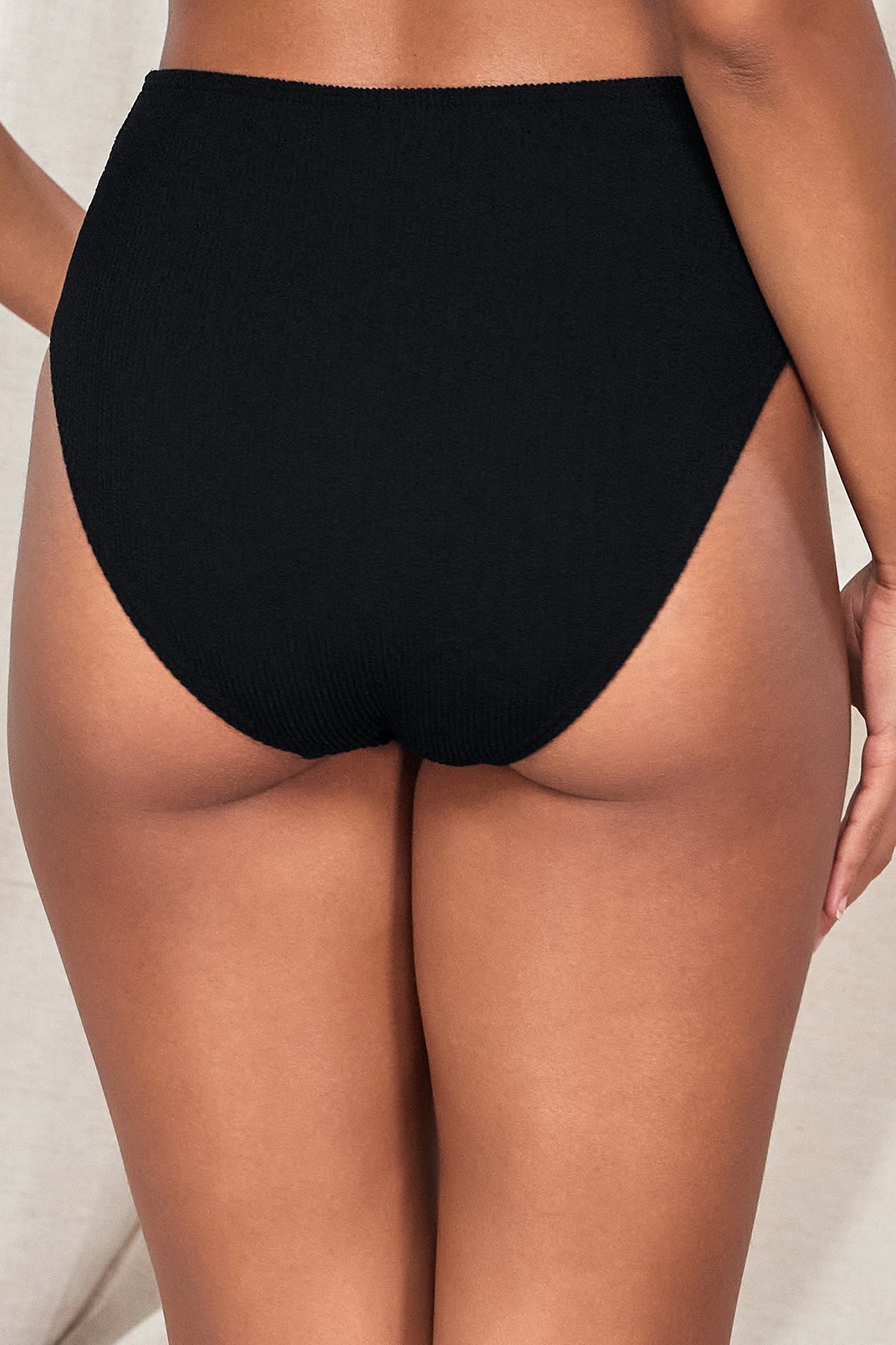 Pacifica Black Rib Astrid High Waist Bottom