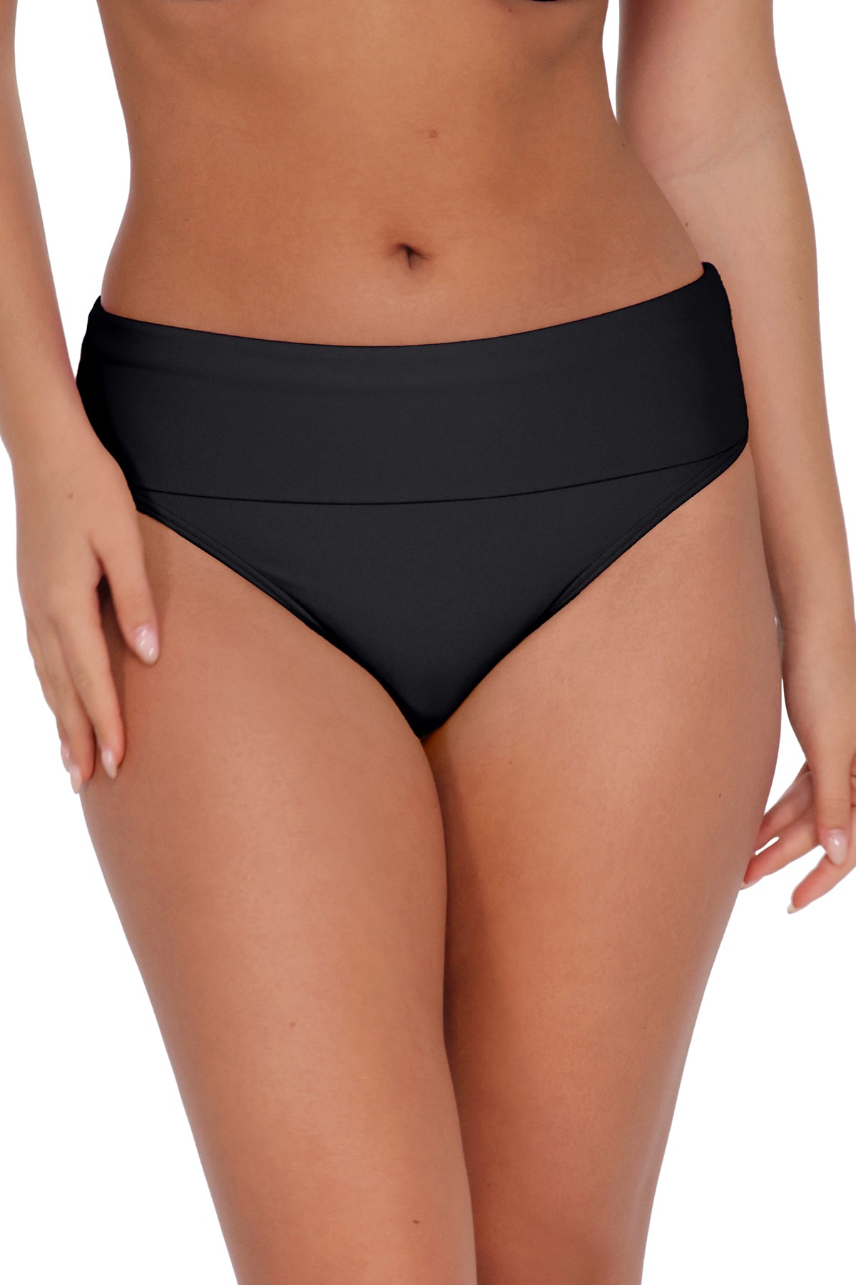Sunsets Black Arlene With Tummy Control Bottom