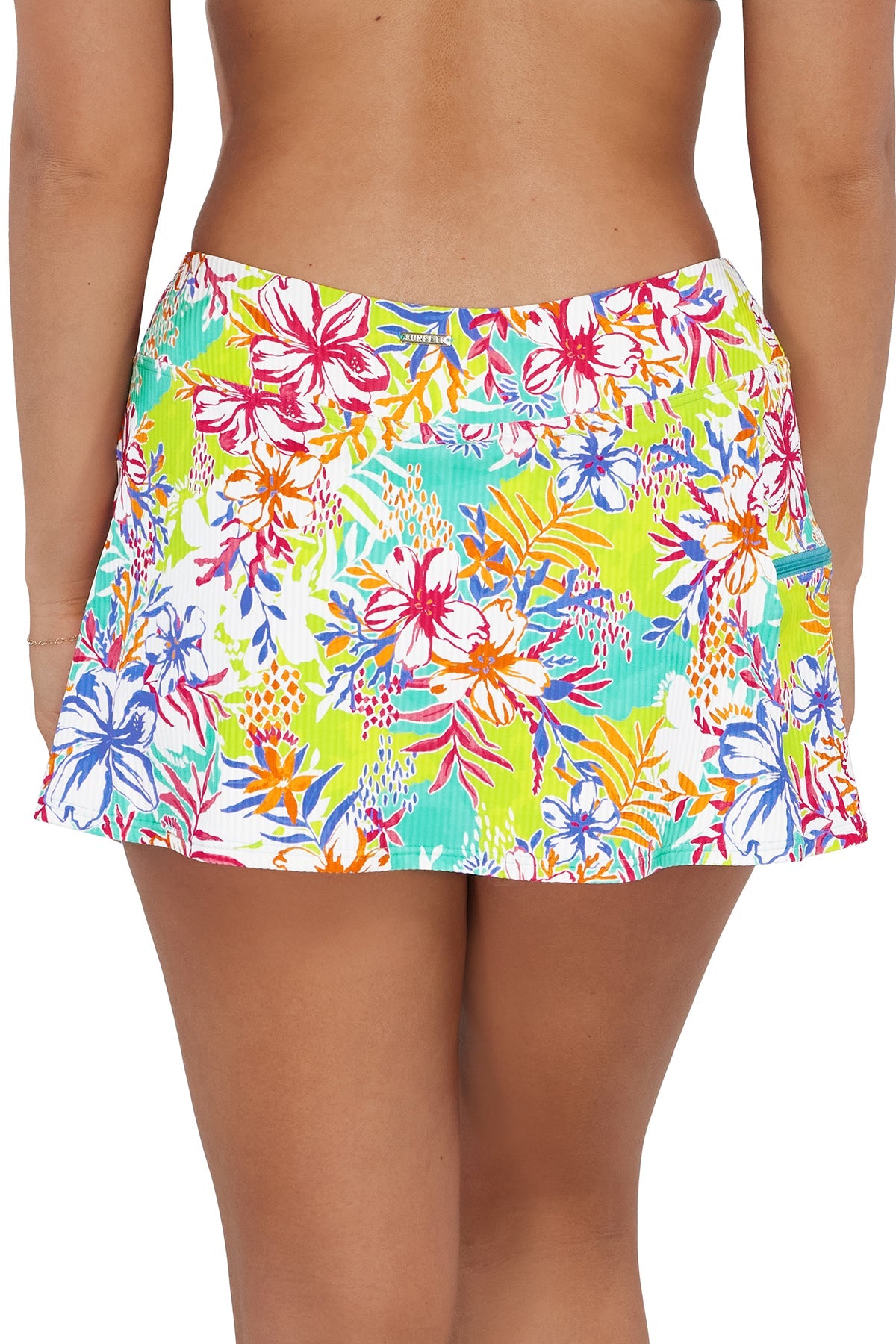 Sunsets Botanical Bliss Sandbar Rib Sporty Swim Skirt