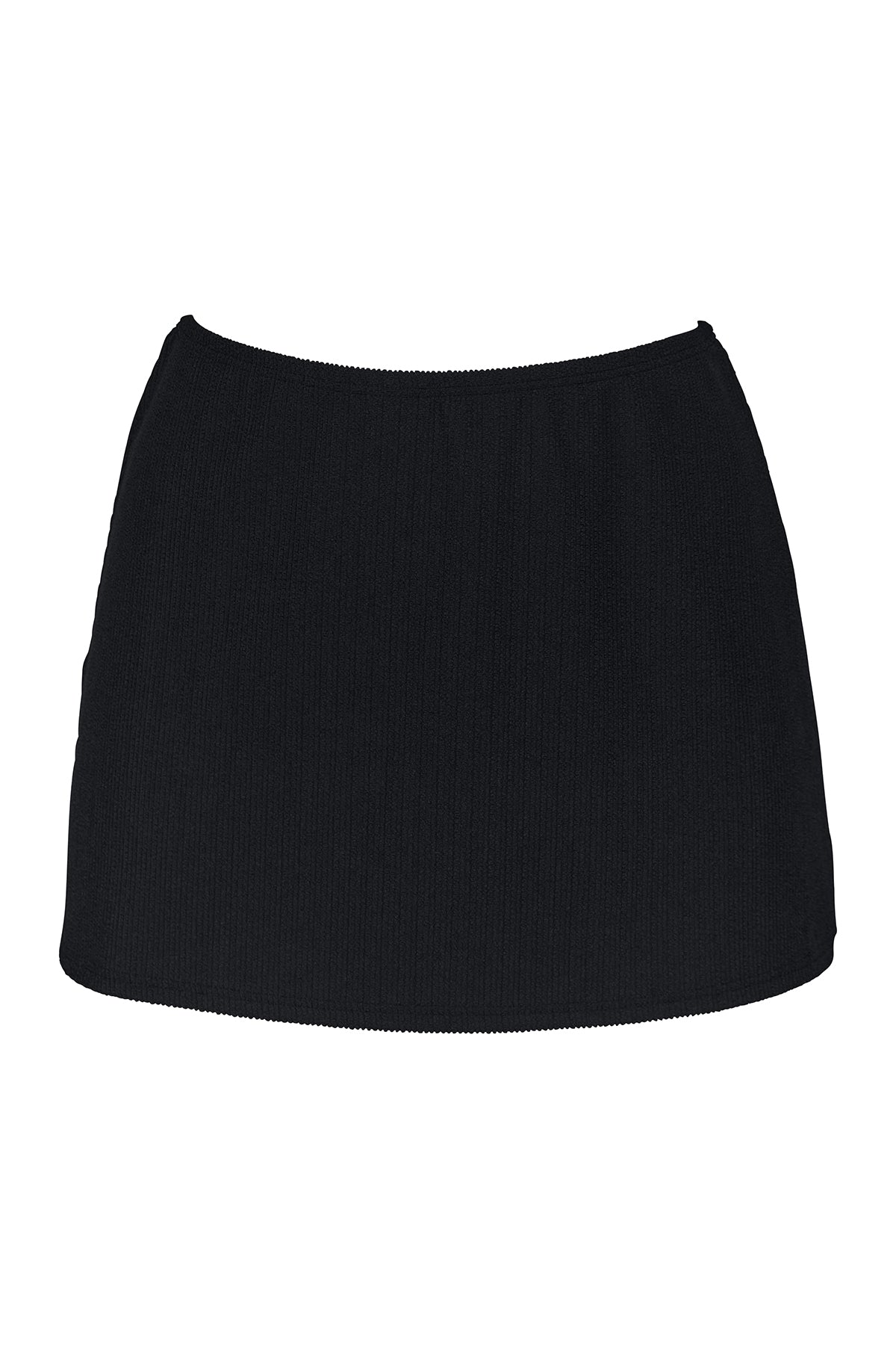 Pacifica Black Rib Cove Mini Skirt Cover-Up