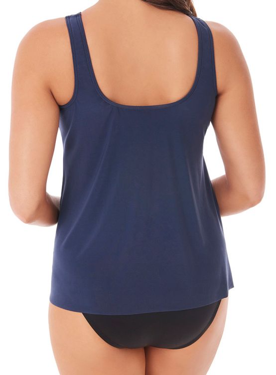 Miraclesuit Illusionist Midnight Ursula Tankini Top - Key West Swimwear