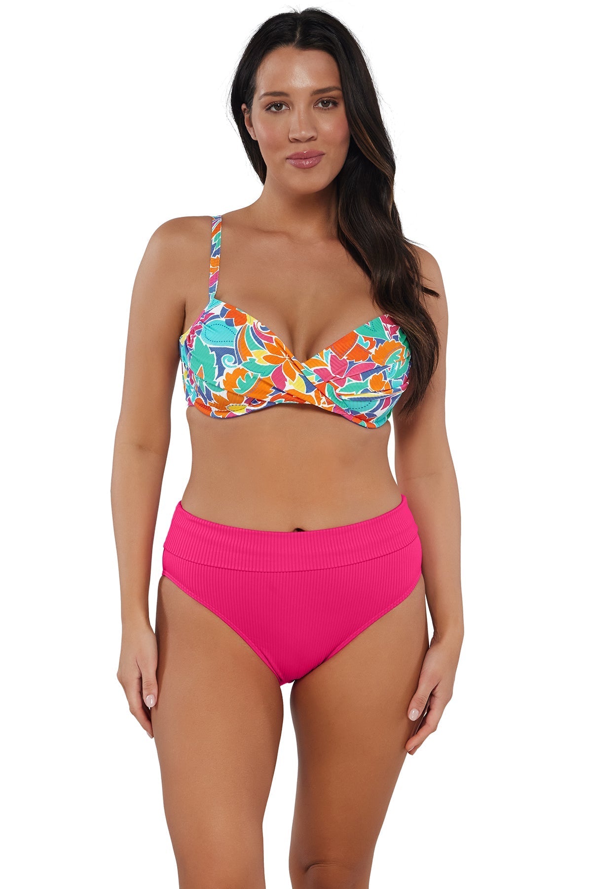 SALE Sunsets Festive Floral Sandbar Rib Crossroads Underwire Top