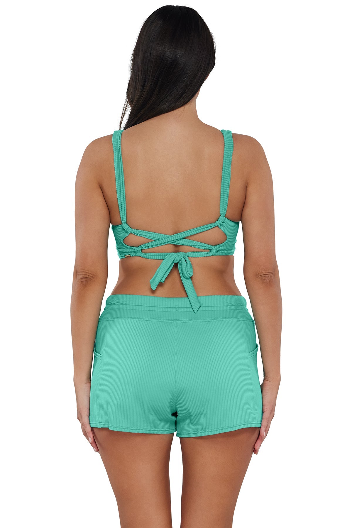 Sunsets Aqua Mist Sandbar Rib Elsie Top