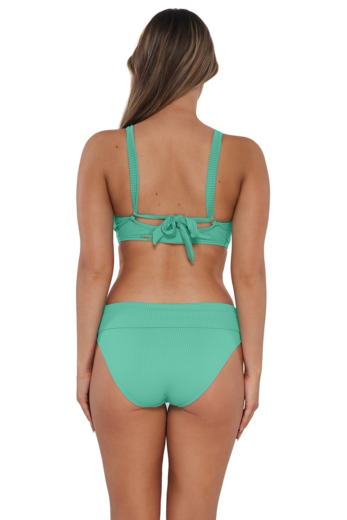 Sunsets Aqua Mist Sandbar Rib Vienna V-Wire Top