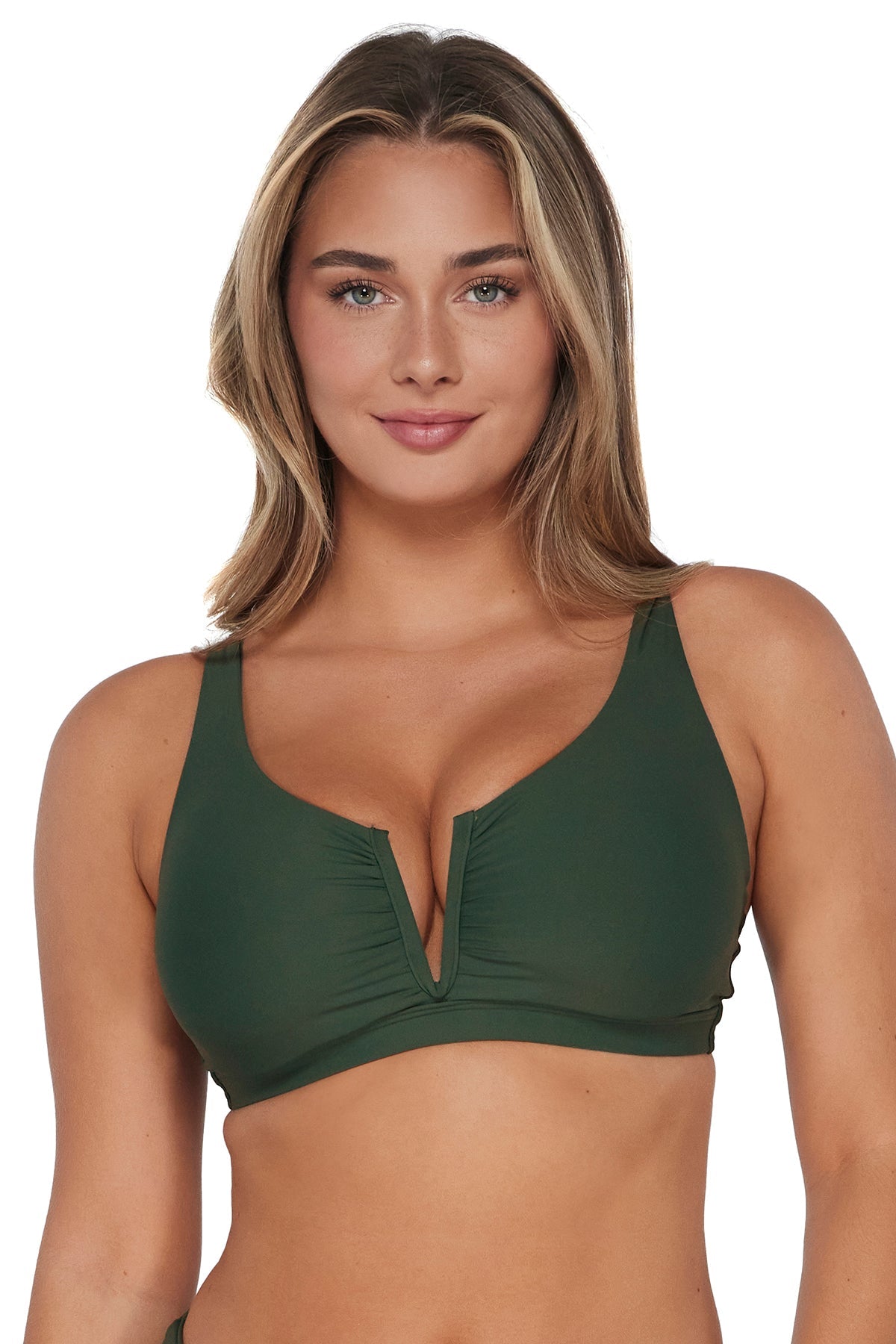 Sunsets Island Green Vienna V-Wire Top