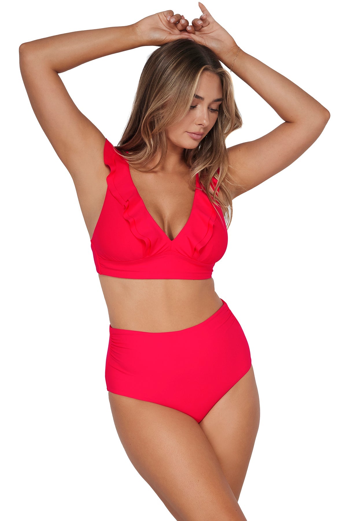 Sunsets Geranium Capri High Waist Bottom