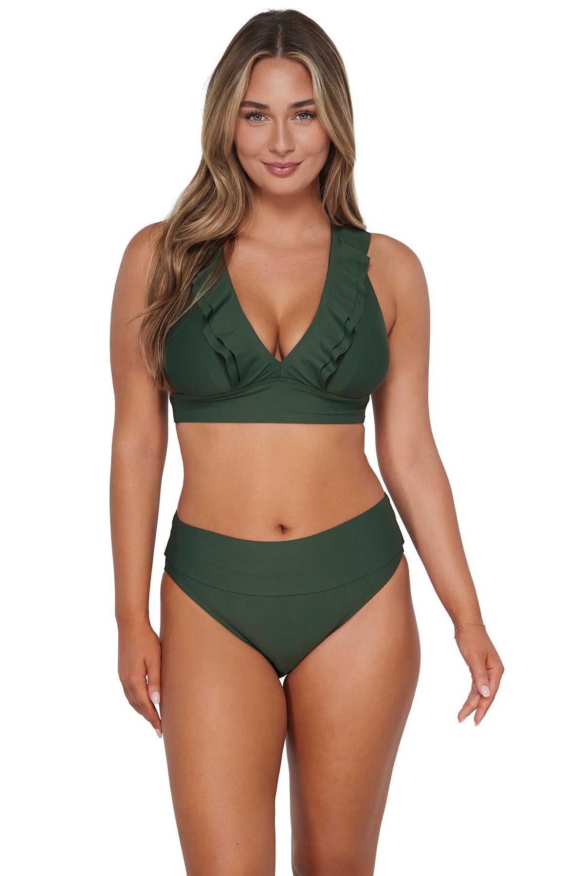 Sunsets Island Green Hannah High Waist Bottom
