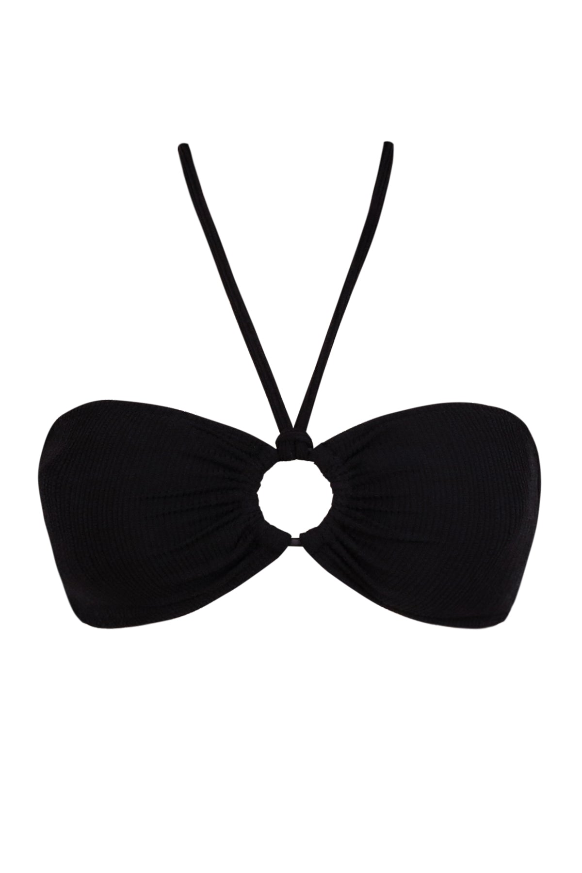Pacifica Black Rib Nina Bandeau Top