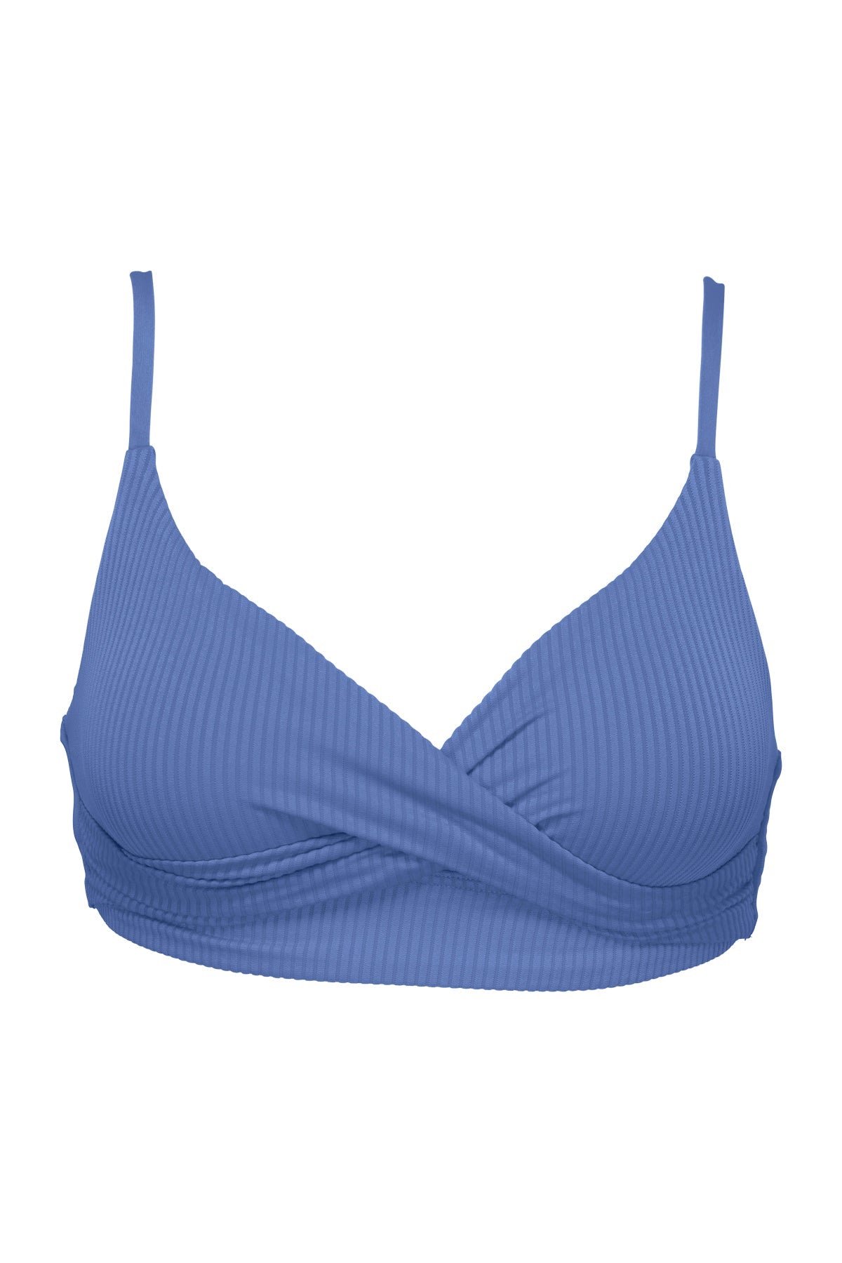 Sunsets Harbor Blue Sandbar Rib Lyla Bralette Top