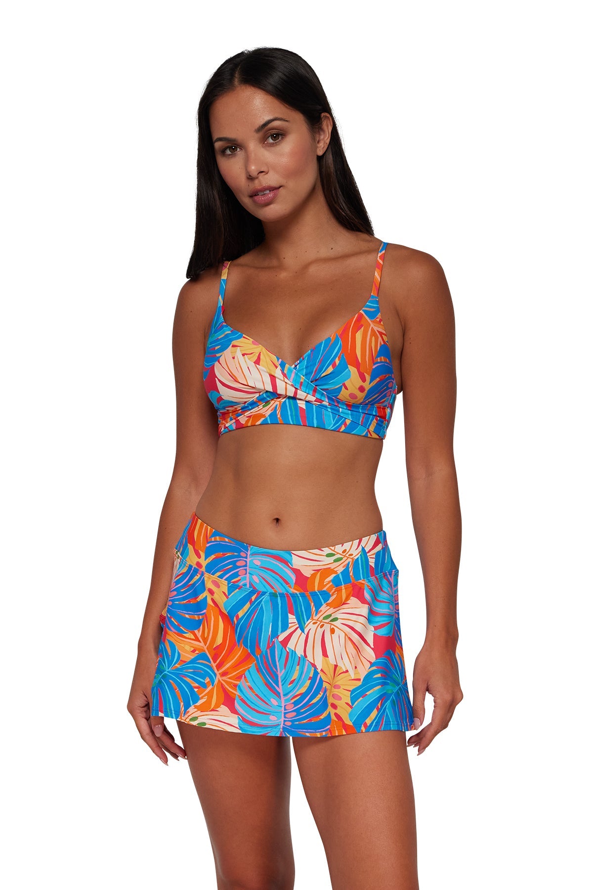 Sunsets Zesty Tropicana Sporty Swim Skirt Bottom