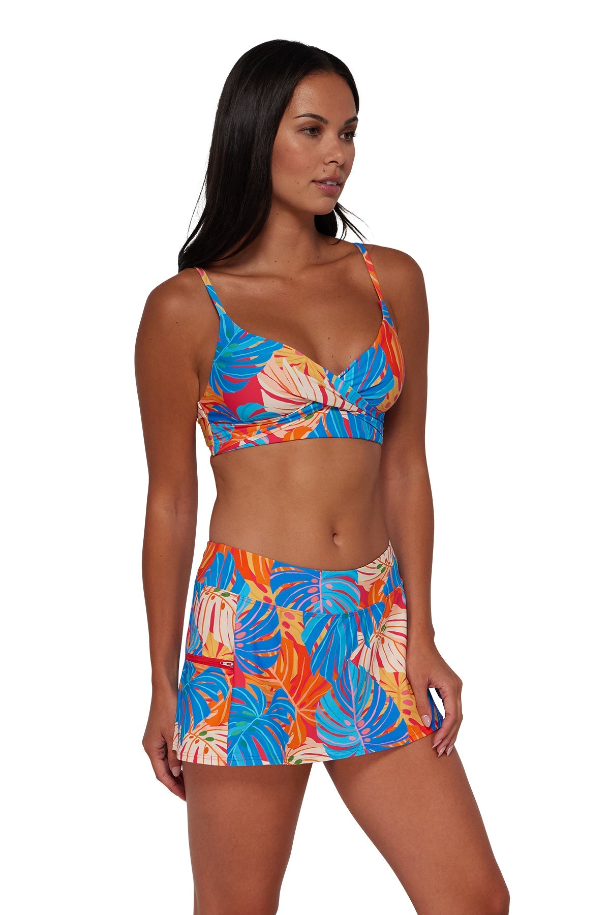 Sunsets Zesty Tropicana Sporty Swim Skirt Bottom