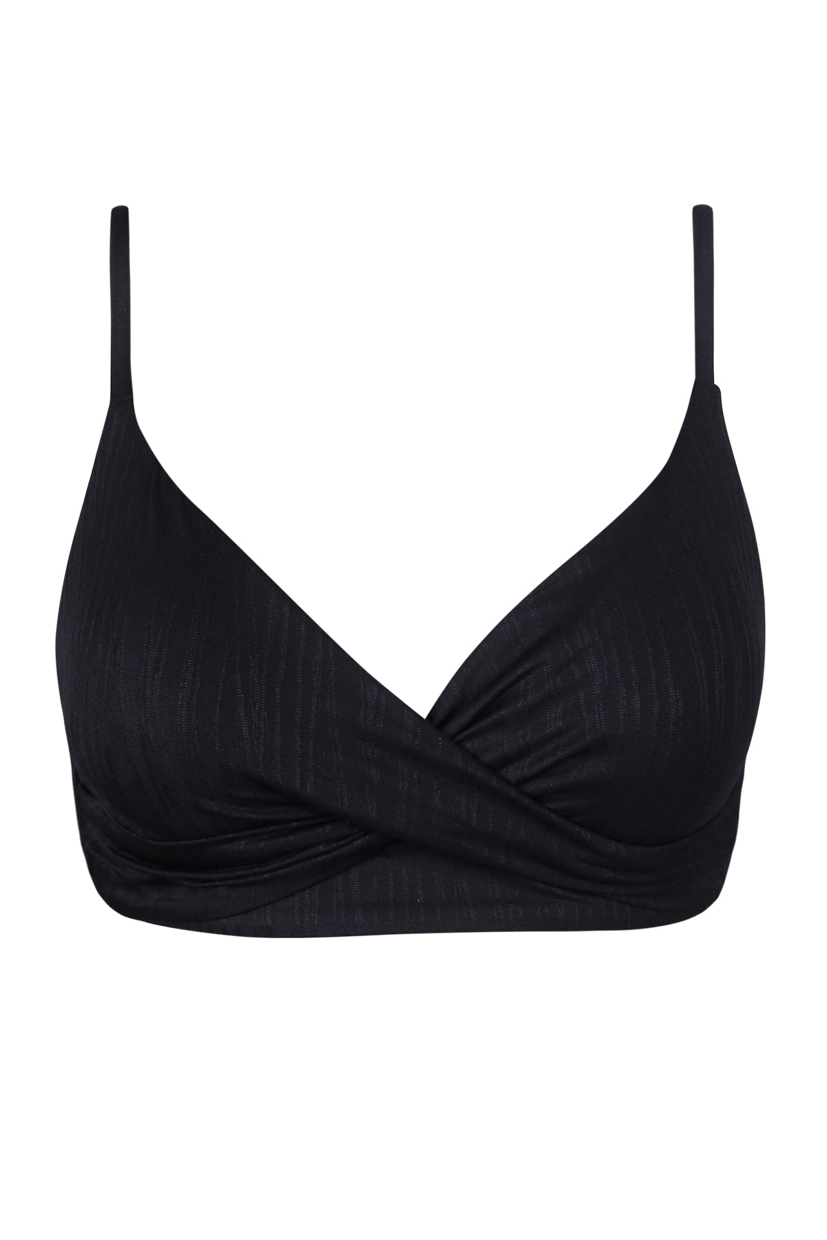 Sunsets Black Seagrass Texture Lyla Bralette Top