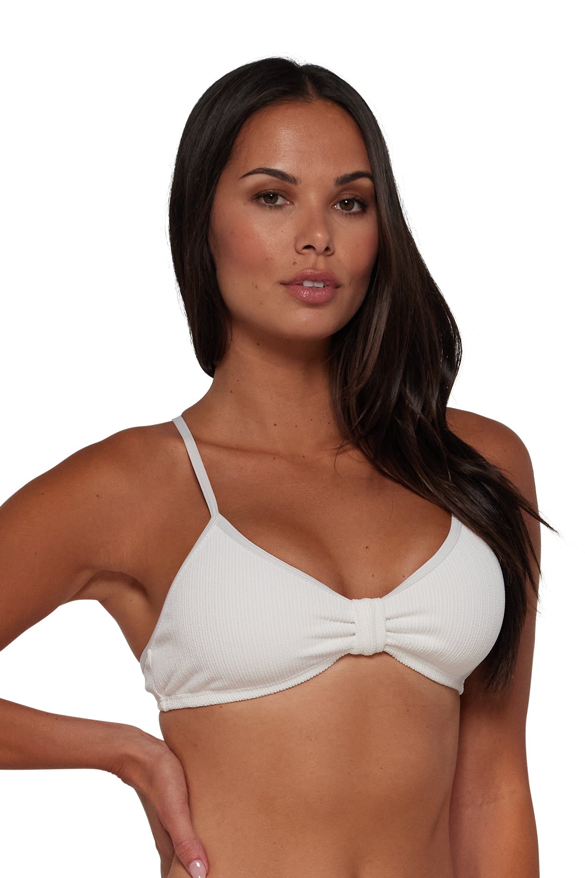Pacifica Coconut Sorbet Indie Bralette Top with Trim
