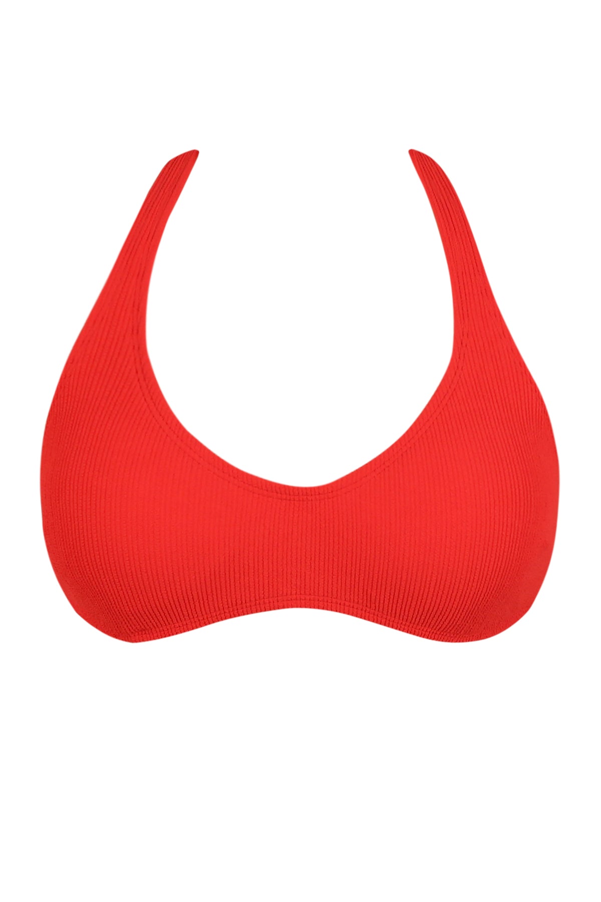 Pacifica Red Hot Rib Splash Halter Top
